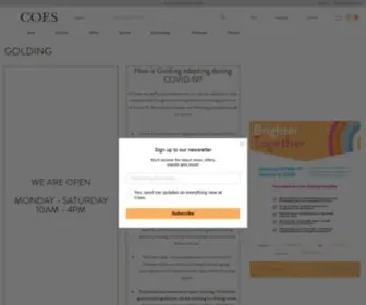 Goldingofnewmarket.co.uk(Coes, Golding, Goddards) Screenshot