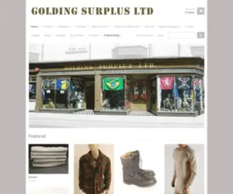 Goldingsurplus.co.uk(Golding Surplus for geunine military surplus clothing and accessories) Screenshot