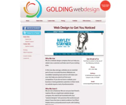 Goldingwebdesign.com(Golding Web Design) Screenshot