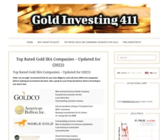 Goldinvesting411.com(Gold Investing 411) Screenshot