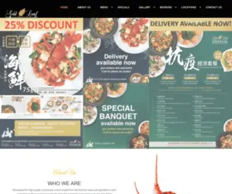 Goldleafrestaurant.com.au(Gold Leaf Chinese Restaurant) Screenshot