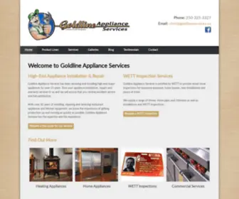 Goldlineappliances.com(Fireplaces Nanaimo) Screenshot