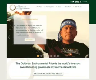 Goldmanprize.org(The Goldman Environmental) Screenshot