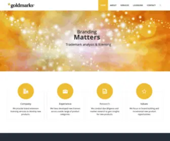 Goldmarks.net(Brand licensing services) Screenshot
