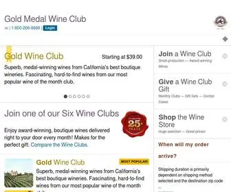 Goldmedalwineclub.com(Gold Medal Wine Club) Screenshot