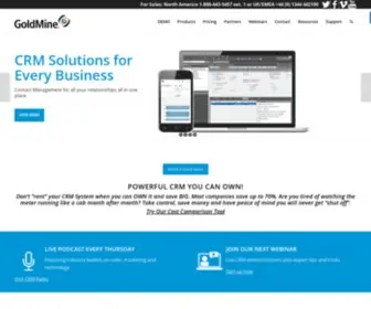 Goldmine.com(GoldMine CRM System for Small Business) Screenshot