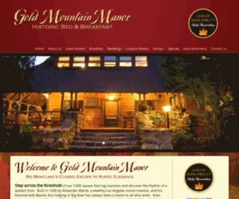 Goldmountainmanor.com(Luxury Bed & Breakfast Accommodations in Big Bear Lake) Screenshot