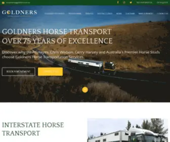 Goldners.com.au(Goldners Horse Transport) Screenshot