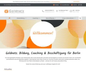 Goldnetz-Berlin.org(Weiterbildungen Coaching und Beschäftigung für Berlin) Screenshot