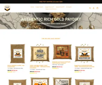 Goldnpaydirt.com(Rich Gold Panning Paydirt Guaranteed Gold Nuggets Prospecting Kit Sale) Screenshot