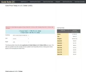 Goldrate24.com(Gold Price Today) Screenshot