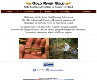 Goldrivergold.ca(Gold River Gold Panning Adventures) Screenshot