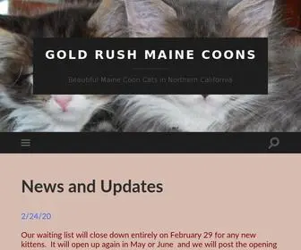 Goldrushmainecoons.com(Beautiful Maine Coon Cats in Northern California) Screenshot