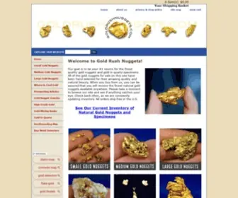 Goldrushnuggets.com(Natural gold nuggets for sale) Screenshot
