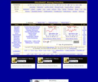 Goldsheetlinks.com(GOLDSHEET Mining Directory) Screenshot