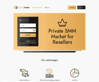 Goldsmm.com(Social media promotion) Screenshot