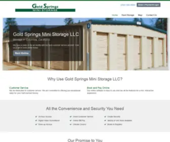 Goldspringsministorage.com(Gold Springs Mini Storage LLC) Screenshot