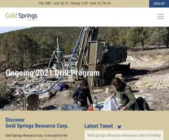 Goldspringsresource.com(Gold Springs Resource Corp) Screenshot