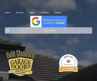 Goldstandardgaragedoors.com(Gold Standard Garage Doors and More mission) Screenshot