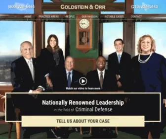 Goldsteinhilley.com(Criminal Defense Attorneys in San Antonio) Screenshot