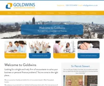 Goldwins.co.uk(Chartered Accountants London) Screenshot