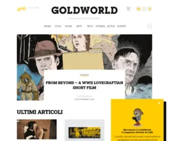 Goldworld.it(Magazine, Musica Hip-Hop, Realtà Virtuale, Cinema, Street Culture) Screenshot