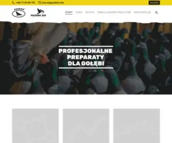 Golebie.info(Profesjonalne preparaty i produkty dla gołębi) Screenshot