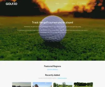 Golf.io(Track the golf courses you've played) Screenshot