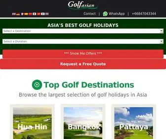 Golfasian.com(Golf Holiday Packages in Asia) Screenshot