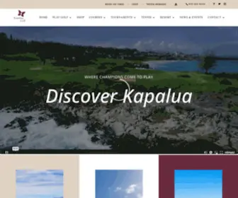 Golfatkapalua.com(Kapalua Golf) Screenshot