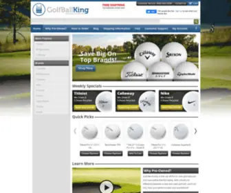 Golfballking.com(Quality Used Golf Balls from Top Brands) Screenshot