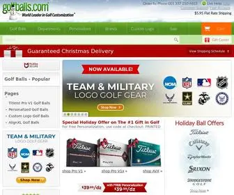 Golfballs.com(Personalized and Custom Logo Golf Balls from Top Brands) Screenshot