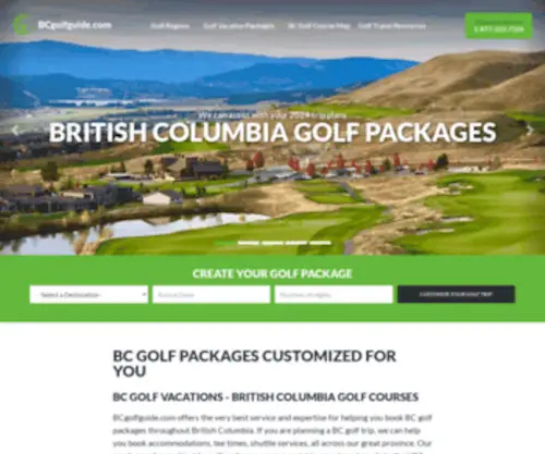 Golfbritishcolumbia.com(Bc golf packages with BC Golf Guide) Screenshot