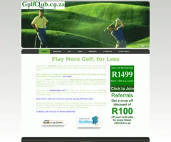 Golfclub.co.za(GolfClub Home) Screenshot