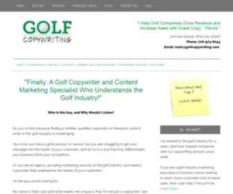 Golfcopywriting.com(Freelance Golf Copywriter and Content Marketing Specialist) Screenshot