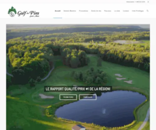 Golfdespins.com(Accueil, Golf des Pins) Screenshot