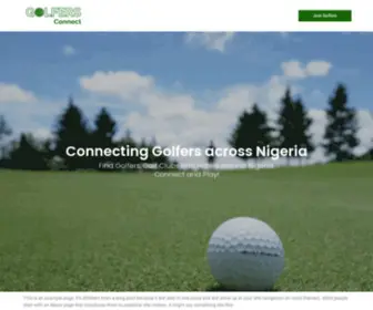 Golfersconnect.ng(Connecting Golfers in Nigeria) Screenshot