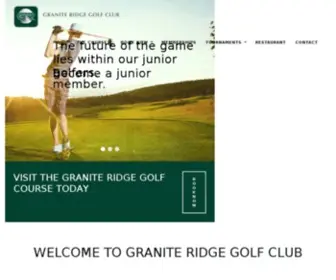 Golfgranite.com(Granite Ridge Golf Club) Screenshot