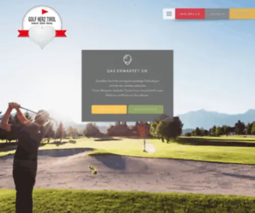 Golfherztirol.at(Von Anfang März bis Mitte November bietet die Region Golfherz Tirol GOLFVERGNÜGEN OHNE LIMIT) Screenshot