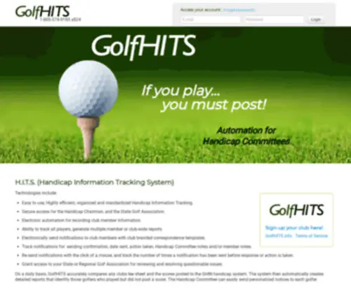 Golfhits.com(Handicap Information Tracking System) Screenshot