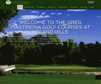 Golfhylandhills.com(The Greg Mastriona Golf Courses at Hyland Hills) Screenshot