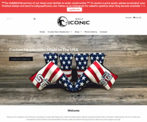 Golficonic.com(Custom Golf Headcovers) Screenshot