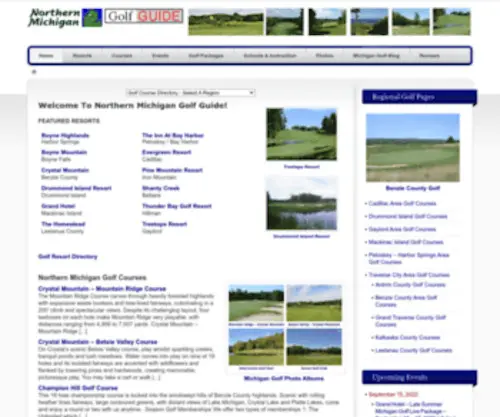 Golfmichigan.net(Michigan Golf Courses and Resorts) Screenshot