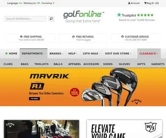 Golfonline.co.uk(UK's Leading Online Golf Equipment Shop) Screenshot