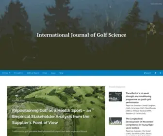 Golfsciencejournal.org(International Journal of Golf Science) Screenshot