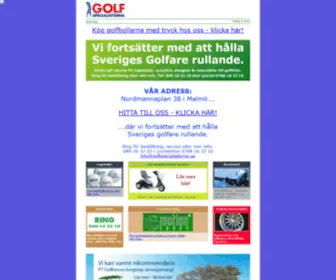 Golfspecialisterna.se(Elvagnar Golf Malmö Limhamn Skåne kläder logobollar) Screenshot