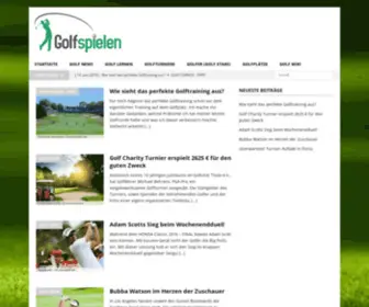 Golfspielen.com(Golfen, Golfspielen & mehr zum Golfsport) Screenshot