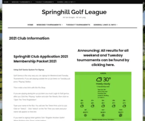 Golfspringhill.com(Golfspringhill) Screenshot