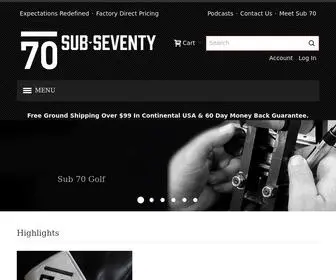 Golfsub70.com(Sub 70 Golf) Screenshot