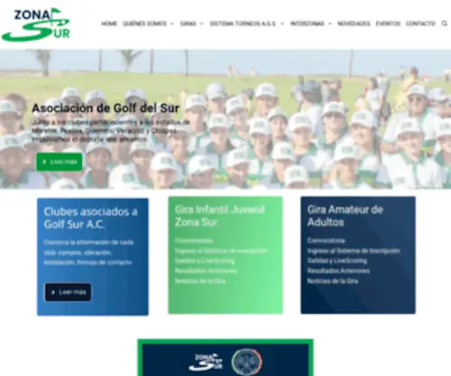 Golfsur.com.mx(Asociación de Golf del Sur A.C. ⛳ clubes y campos de golf de los estados de) Screenshot